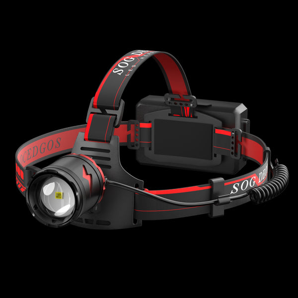 FoucsPro F3 Headlamp - High Brightness, Long Battery Life, Emergency Warning