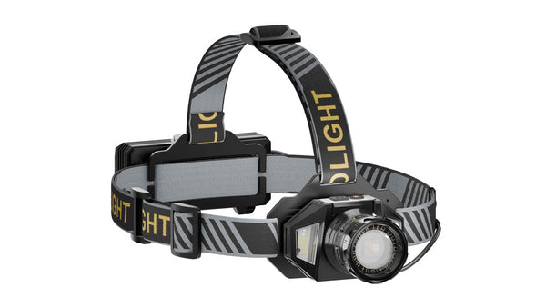 FoucsPro F6 Headlamp – High Brightness, Long Range, Head Warning Light, Lightweight Design