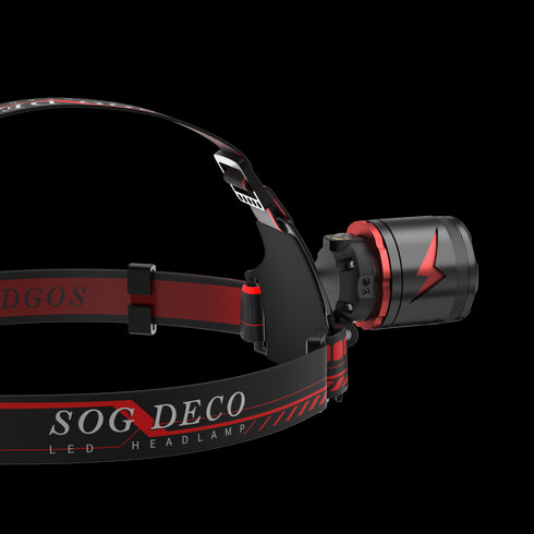 FoucsPro F3 Headlamp - High Brightness, Long Battery Life, Emergency Warning
