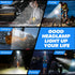 【2 Pack】Head Torch Rechargeable, Super Bright 230° Wide Beam Headtorch, 22 Hours Runtime