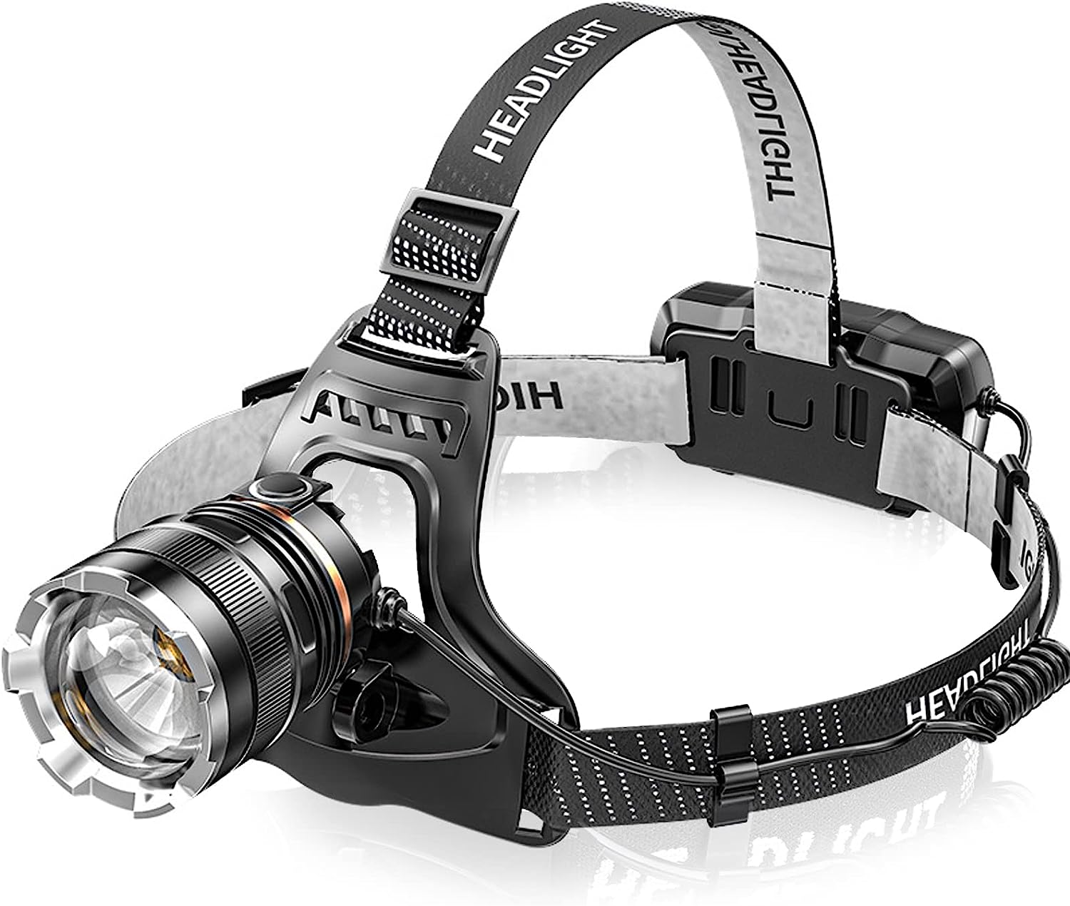 LED Rechargeable Headlamp, Super Bright 50,000 Lumens, 6 Modes LED